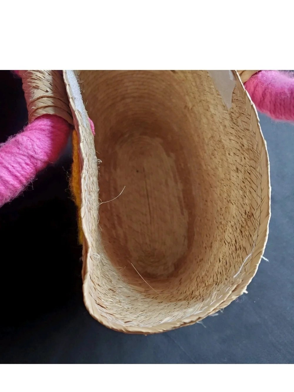 Fabulous Straw Purse With Homemade Crochet Peppa Pig Fairy Design Cute & Unique!